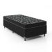 Cama Box Solteiro + Colchão D20 - 51x88x188cm - Suede Preto