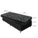 Cama Box Solteiro + Colchão D20 - 51x88x188cm - Suede Preto