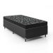 Cama Box Solteiro + Colchão D20 - Couro Preto