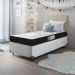 Cama Box Solteiro + Colchão D33 One Face -  56x88x188cm - Couro Branco