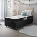 Cama Box Solteiro + Colchão D33 One Face - 56x88x188cm - Couro Preto