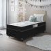 Cama Box Solteiro + Colchão D33 One Face - 56x88x188cm - Suede Preto
