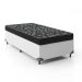 Cama Box Solteiro + Colchão Espuma D20 - 51x88x188cm - Couro Branco