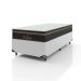 Cama Box Solteiro + Colchão Paris Molas Ensacadas Pocket - 61x88x188cm - Couro Branco