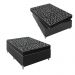 Cama Box Viúva + Colchão D20 - 51x128x188cm - Couro Preto