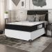 Cama Box Viúva + Colchão D33 One Face - 56x128x188cm - Couro Branco