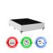 Cama Box Viúva + Colchão D33 One Face - 56x128x188cm - Couro Branco