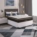 Cama Box Viúva + Colchão Paris Molas Ensacadas Pocket - 61x128x188cm - Couro Branco