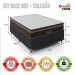 Cama Box Viúva + Colchão Paris Molas Ensacadas Pocket - 61x128x188cm - Couro Preto