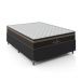 Cama Box Viúva + Colchão Paris Molas Ensacadas Pocket - 61x128x188cm - Couro Preto