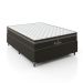 Cama Box Viúva + Colchão Paris Molas Ensacadas Pocket - 61x128x188cm - Jacquard Marrom