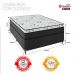 Cama Box Viúva Conjugada Espuma D33 - Suede Preto/Bamboo Branco - 52x128x188cm - e-Shop Casa