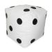 Puff Infantil Dado Grande em Branco com Bolas Pretas