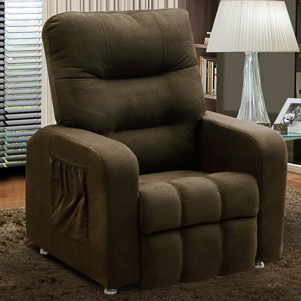Poltrona do Papai Reclinável Turim Suede Amassado Castor - Speciale