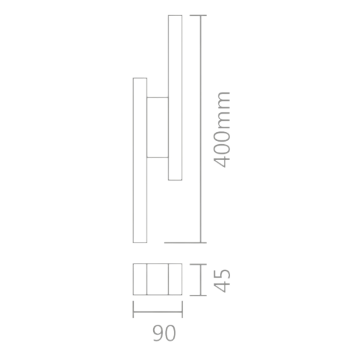 Arandela Style Led Duplo Moderna 10w 3000K  Preto Spotline