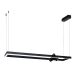 Pendente Led Retangular 3000k 34w 2 Spots Preto Only Spotline