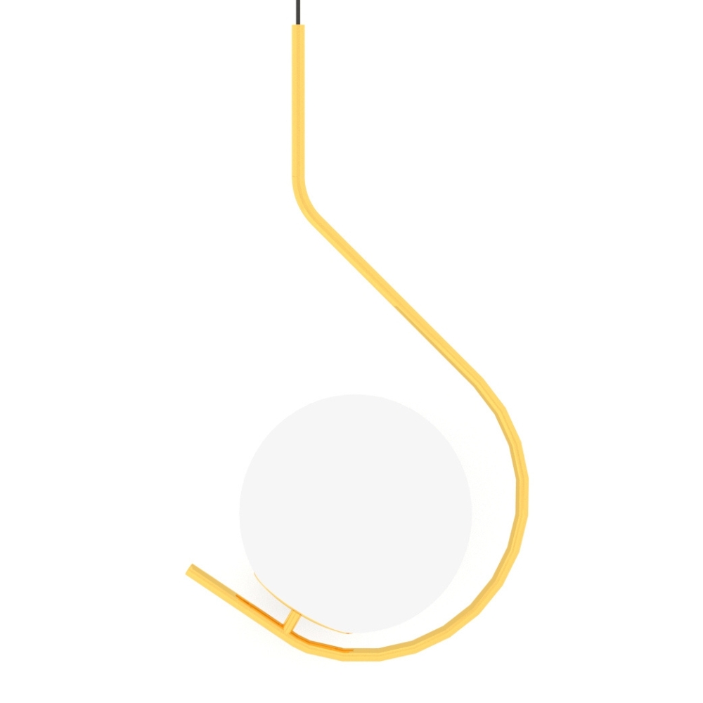 Pendente Meia Gota Moderno Dourado Polido Quarto Cabeceira