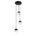 Pendente Mini Triplo Globo Small Preto 5w 4000k Spotline