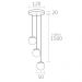 Pendente Mini Triplo Globo Small Preto 5w 4000k Spotline