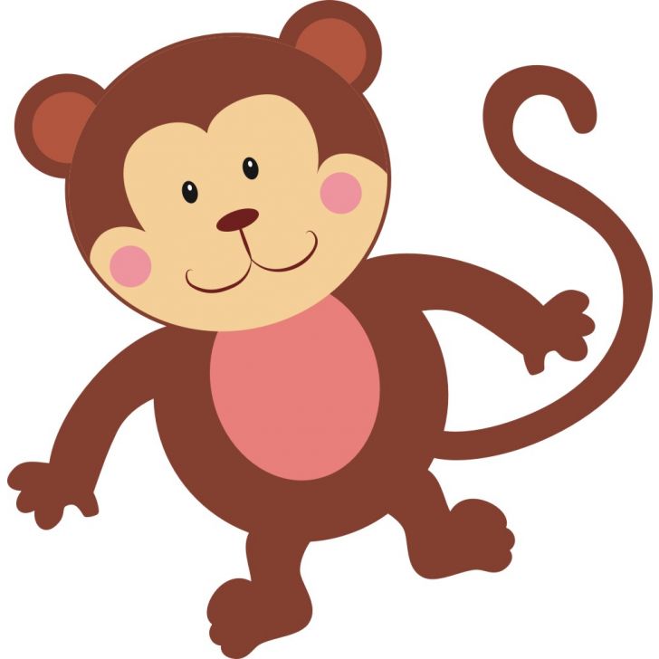 Adesivo de Parede Infantil X4 Adesivos Macaco Colorido QI112 M Armario Nicho Quarto ~ Adesivo de Parede Infantil X4 Adesivos Macaco Colorido QI112 M