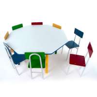 Conjunto de Mesa Oitavada com 8 Cadeiras Umbridge Colorido