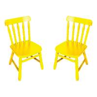 Conjunto 2 Cadeiras Infantil Country Amarela
