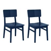 Conjunto com 2 Cadeiras Duo Azul Marinho