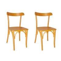 Conjunto com 2 Cadeiras de Cozinha Laura Amarelo
