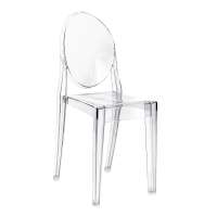 Cadeira acrílica Victoria Ghost - Miss Sophia - Incolor - Transparente