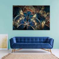 Tela Decorativa em Canvas Vitral Azul