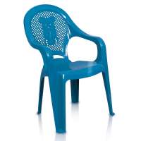 Cadeira de Plástico Infantil Decorada Azul