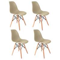 Conjunto com 4 Cadeiras Charles Eames Fendi