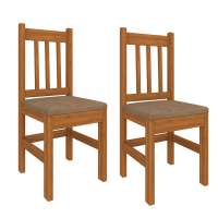 Conjunto de 2 Cadeiras Mily Suede Canela