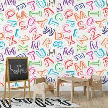 Papel de Parede Infantil Alfabeto Escolar N3931