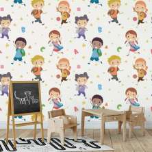 Papel de Parede Infantil Alfabeto Escolar N3932