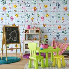 Papel de Parede Infantil Alfabeto Escolar N4062