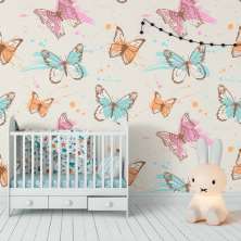 Papel de Parede Infantil Borboletas N3981