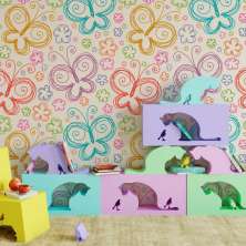 Papel de Parede Infantil Borboletas N3985