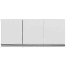 Armário Aéreo Para Cozinha Adriana 3 Portas 120 cm Branco