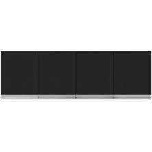 Armário Aéreo Para Cozinha Adriana 4 Portas 160 cm Preto