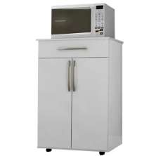 Balcão Para Microondas Júlia 2 Portas e 1 Gaveta Branco Flex