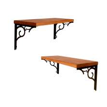 Nichos de madeira Com Suporte Organizador Prateleira 45cm 