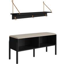 Conjunto Sapateira Banco e Prateleira Nero Artesano