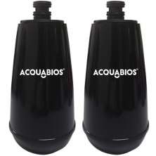 Kit 2 Refil Purificador de Água Colors Quadriseta E05 Acquabios Preto Carvão Ativo