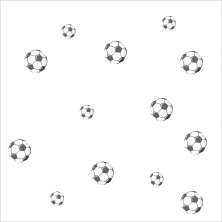 Adesivo de Parede Infantil Bolas de Futebol para quartos de crianças