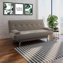sofá cama 1,80m Íris Suede Cappuccino Adonai Estofados
