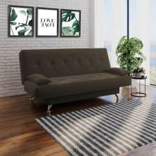 sofá cama 1,80m Íris Suede Marrom Adonai Estofados