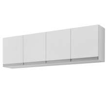 Armário Aéreo Andréia 150cm 4 Portas Branco - AJL Móveis