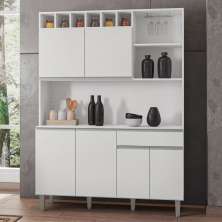 Armário de Cozinha Memphis 6 Portas Branco