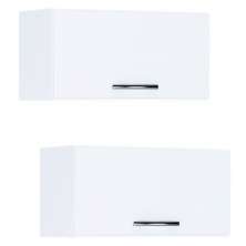 Kit 2 Armários Aéreos 60cm 1 Porta Branco - AJL Móveis